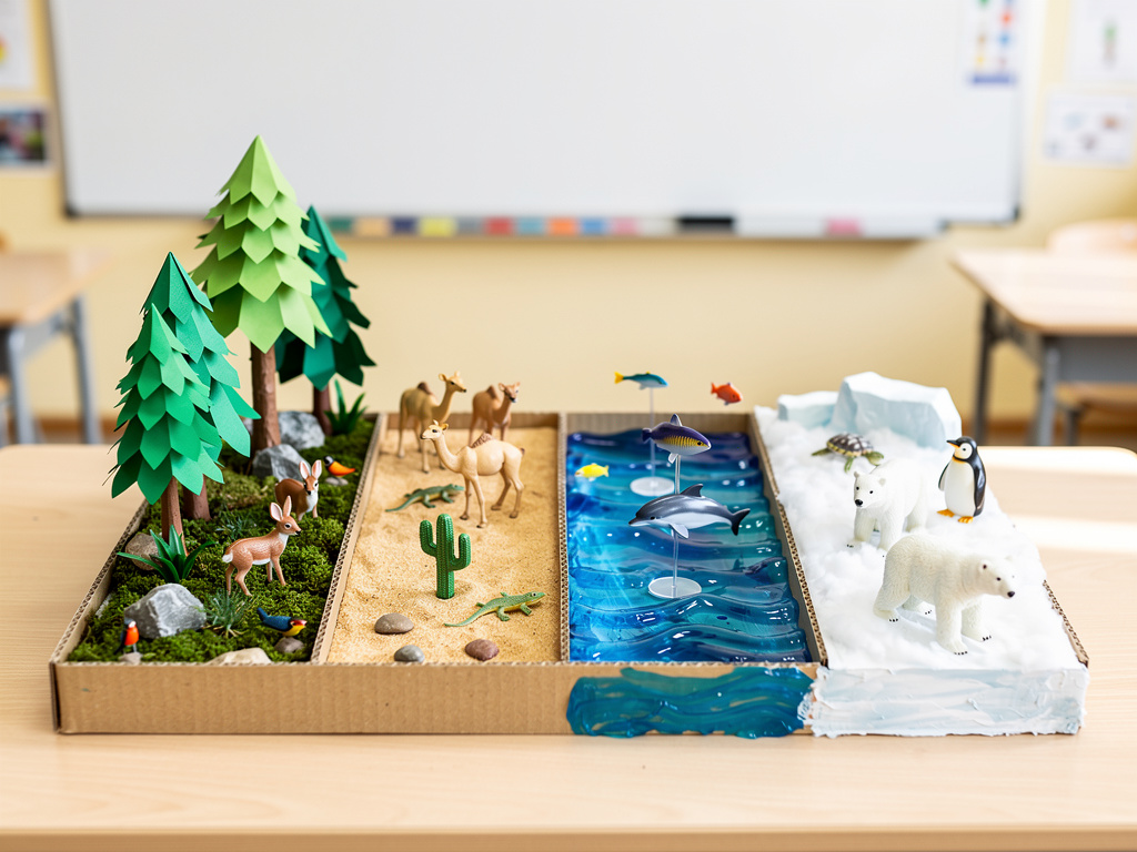 Animal Habitats Diorama Science Project - Explore Different Ecosystems