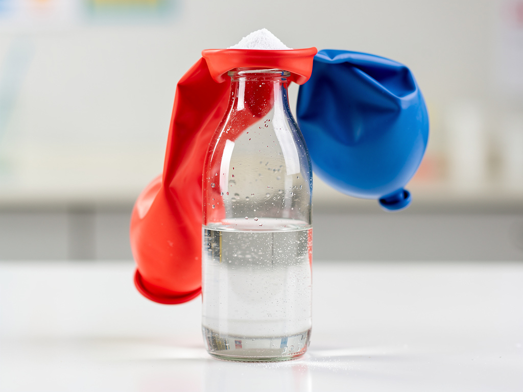 Baking Soda and Vinegar Balloon Inflation Experiment Science Fair Project