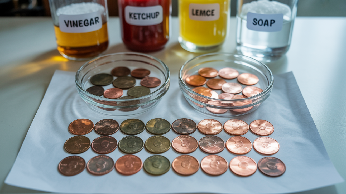 Cleaning Pennies: A Chemical Reaction Experiment