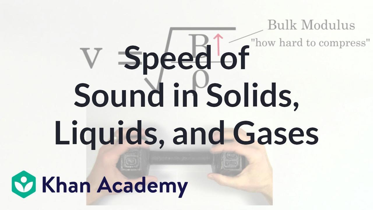 Comparing Speed of Sound Through Solids, Liquids, and Gases