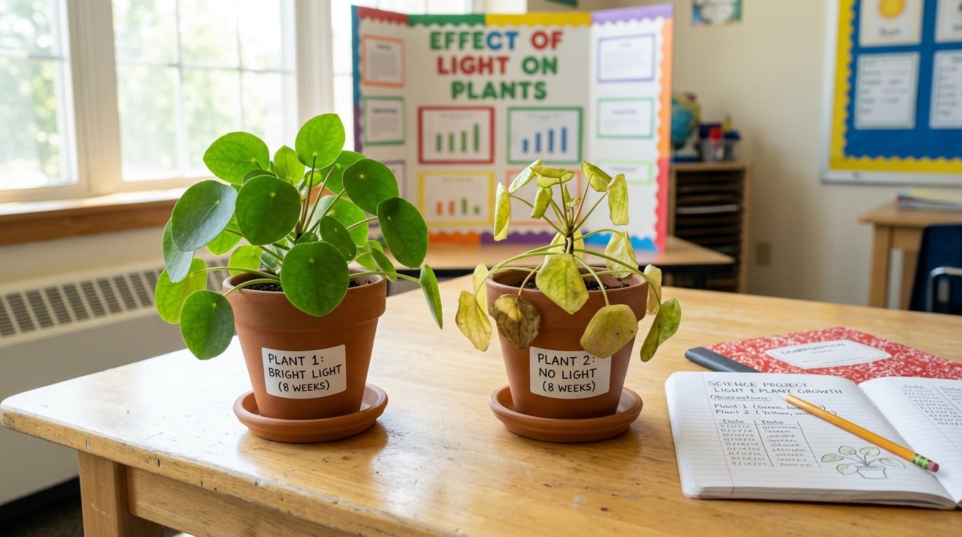 Plant Detective: Do Leaves Change Color in the Dark?